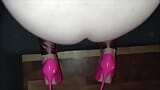 BBW MILF fuck doggy in leggins and high Heels and creampie snapshot 13