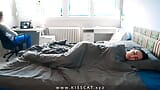 Why step son fucks stepmom when dad in room??? risky sex with surprise creampie snapshot 1