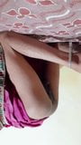 Indian smooth sissy crossdresser in saree playing with dick snapshot 7