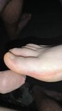 Rubbing cock on sexy toes, no cum shot, sexy feet snapshot 1