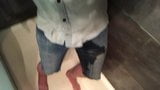 Gorgeous denim shorts pee desperation snapshot 7