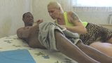 Blonde MILF gets fisted and fucked by a black guy snapshot 3