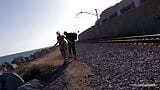 Finding nice shade at the beach made the blonde eager to try snapshot 3