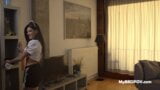 Zierliches versautes französisches Zimmermädchen Lana Fever wird von meinem BBC gefüllt snapshot 8