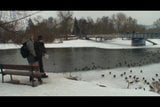 Junge Blondine für Granpa im Schnee gefickt snapshot 3