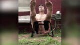 LiveNLove USES ASS SPREADING STOOL TO MASTURBATE OUTDOORS snapshot 4