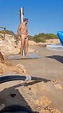 My hot risky masturbate on a public beach in Spain snapshot 4