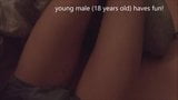 young male 18yo masturbates with condom toy and buttplug snapshot 1