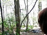 Mature Woman gives blowjob in the woods Preview snapshot 2