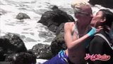 Mermaid And Sailor, Lesbian Girl On Girl On The Beach snapshot 2