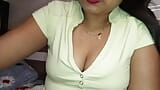 Sexy Girl kajal Boobs show during dirty talking. snapshot 9