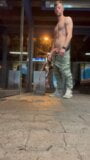 German Boy Public outdoor train station piss cum jerk off masturbation small dick big cock muscle young hot men snapshot 3