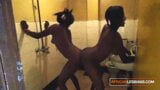 Lesbian African Tribal Dance In the Shower To Celebrate Pussy snapshot 16