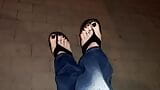 walking in platform thongs snapshot 1