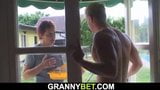 Old mature woman pleases smart neighbour snapshot 4