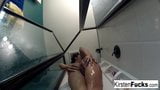 Kirsten showers with an underwater camera snapshot 11