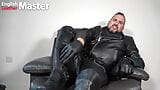 Leather Master allows you to worship his harness boots PREVIEW snapshot 5