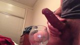 Getting my cock primed for cumming in glass(part 2). snapshot 2