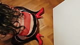 Nice masturbation in a women's outfit snapshot 4