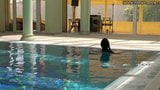 Sexy Jessica Lincoln swims naked in the pool snapshot 16