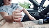 the bitch jerks off my dick in the car in the parking lot snapshot 4