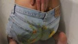 Playing with some fruits wearing Levis jean shorts. Part 1 snapshot 14
