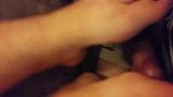 wife footjob Cum on her toes snapshot 4