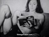 Brunette with very Big Tits Teases Herself (1960s Vintage) snapshot 2