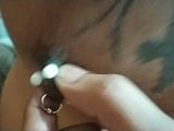 Pierced nipple tugging snapshot 4