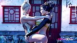 Asian futa babes having threesome sex in a 3d animation snapshot 4