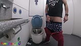 I piss and then jerk off my hot cock in the toilet on a moving train snapshot 8