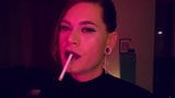 Smoking t-girl snapshot 1