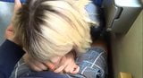 Seks w pociągu w Niemczech z seksowną blondynką snapshot 3