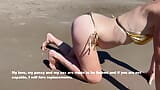 Slut makes fun of her husband on the beach snapshot 6