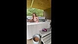 Cabin Outdoor Dirty Blonde Petite First Time Hot Tub Sex Full Tape snapshot 4