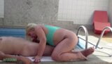 Hot blonde getting fucked in the ass in the pool snapshot 12