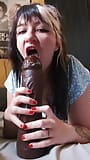 She can't fit it in her mouth snapshot 2