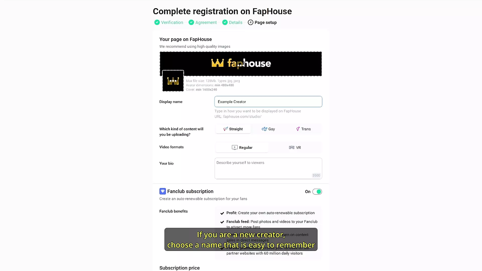 FapHouse Explained : Guide étape par étape pour la configuration de votre profil
