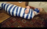 MILF mummified in tape struggles from room to room snapshot 4