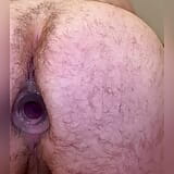 Anal Steve taking a hollow butt plug deep in his ass and having some fun with it as well as cum dripping from his hole snapshot 9