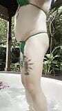 Bbw asian in micro green bikini snapshot 7