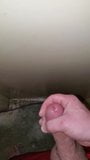 Cuckold cums on bathroom door listening to wife fuck snapshot 2