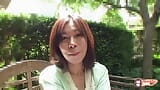 Azjatycka dziwka Haruko obnaża swoje cycki na zewnątrz przed podjęciem kutasa w stylu pieska snapshot 1