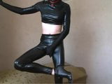 Sissy soska show in leather on webcam 2 snapshot 4