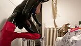 Latex catsuit met dildo snapshot 11