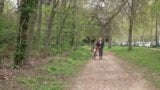 Blonde wife decided to fuck a stranger in public park snapshot 1