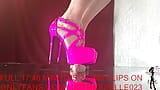Mistress Elle tortures her slave's cock with her pink high heels snapshot 3