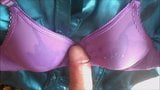 cumshot on purple bra & blue blouse ( + slow motion ) snapshot 9