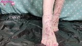 Girl Dripping Wax On Her Feet and Trample Banana - Foot Feti snapshot 7