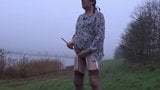 Transsexuelle avec sondage urétral transsexuelle en plein air, gode, lingerie 18 snapshot 11